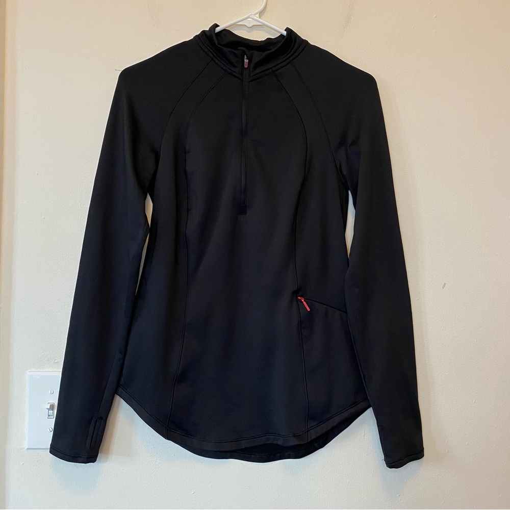 SPYDER Women’s Half Zip Long Sleeve Mock Neck Active Sweatshirt Black Sz Small
